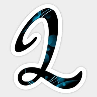 L letter glassy effect premium Look Sticker